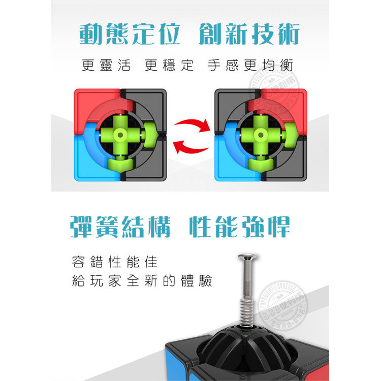 魔方格2x2x3階6面長方形魔術方塊(6色)(授權)