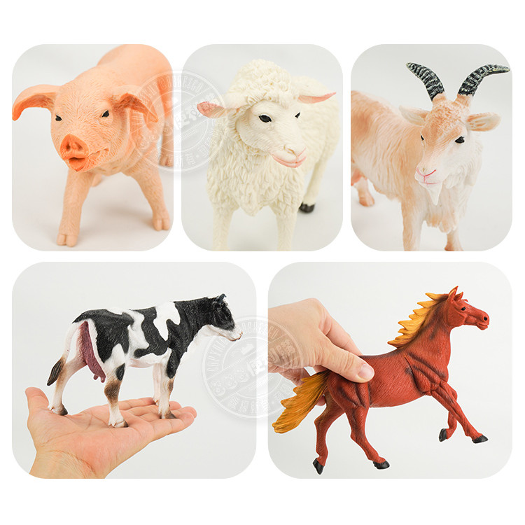 5入仿真農場動物模型(大隻)(乳牛版)(安全塑料)