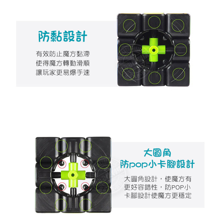 Magic 筒裝三階比賽專用魔術方塊(六色螢光版)(授權)