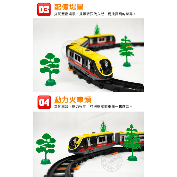 3截式地鐵捷運軌道列車(軌道全長176)(2941) (無法超商取貨)