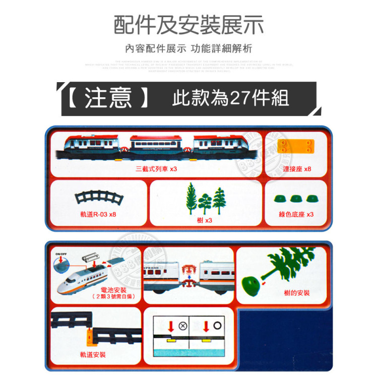 3截式地鐵捷運軌道列車(軌道全長176)(2941) (無法超商取貨)