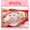 Hello Kitty 方格閃亮面金色拉鍊筆袋(授權)
