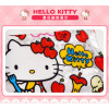 Hello Kitty 方格閃亮面金色拉鍊筆袋(授權)