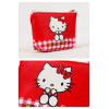 Hello Kitty 斜紋皮革零錢包+鑰匙包(授權)