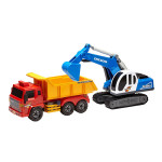 韓國進口砂石大卡車+大怪手(ST品質保證)(大台仿真超會跑) (無法超商取貨)