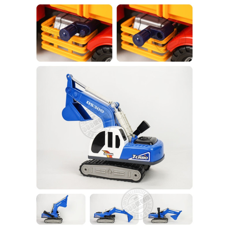 韓國進口砂石大卡車+大怪手(ST品質保證)(大台仿真超會跑) (無法超商取貨)