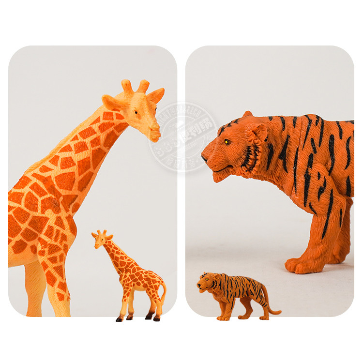 6入仿真野生動物模型(小隻)(熊貓版)(硬材質)(安全塑料)