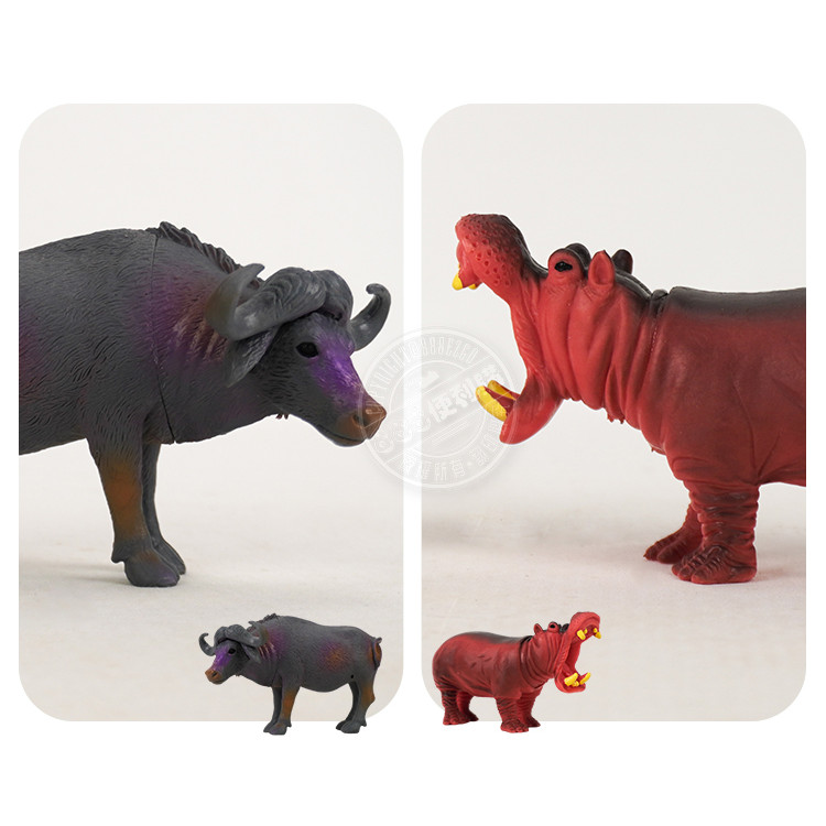 6入仿真野生動物模型(小隻)(熊貓版)(硬材質)(安全塑料)