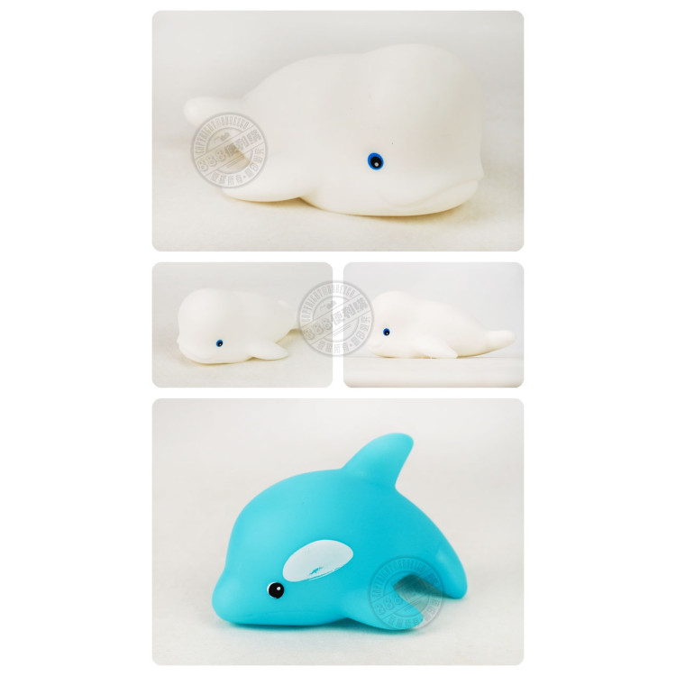 5入海洋動物洗澡玩具啾啾(大白鯨版)(附撈網)(安全漆ST401)