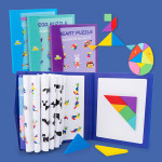 朵趣木製磁性益智七巧板(書本磁吸好收納)