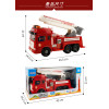 ST台灣配音大型紅色消防噴水雲梯車(雲梯可升高)(車門開附人偶)(品質佳超會跑)