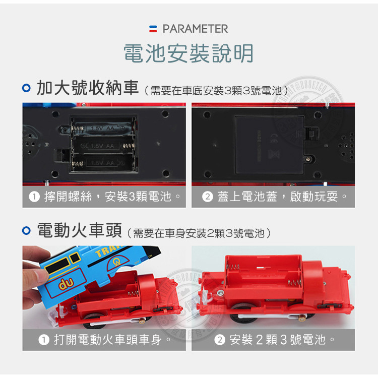 收納式聲光大火車頭 + 磁吸式電動軌道小火車(多功能品質佳) (無法超商取貨)