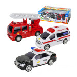 ST台灣配音3入救援車隊組(救護車+警車+消防車)(1:24品質佳超會跑)