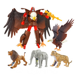 T734卡裝森林動物變形機器人(2入裝)