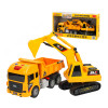 2入IC音樂說故事慣性砂石車+履帶挖土機(9866)