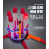 360度旋轉連續發射飛天火箭(腳踏式/帶LED燈光/附6支火箭)(多人露營遊戲)(2315)