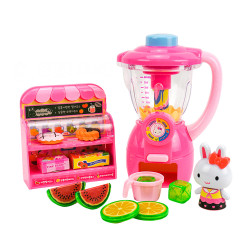 粉紅兔按壓式果汁機組家家酒(附公仔)(授權37009)