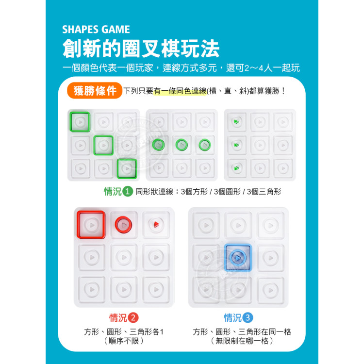 3形4色益智連連棋桌遊(2-4人桌遊)