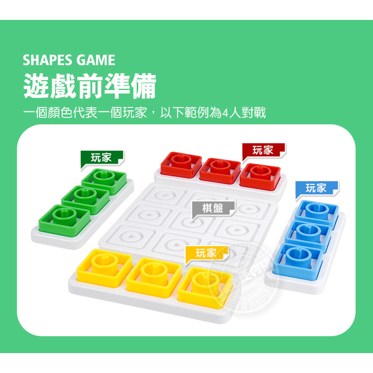 3形4色益智連連棋桌遊(2-4人桌遊)