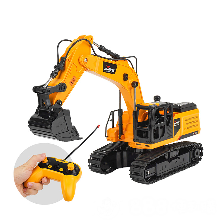 1:18 遙控挖土機/怪手(USB充電池/5通遙控/履帶可單邊動作/車體360度手動)(6801)
