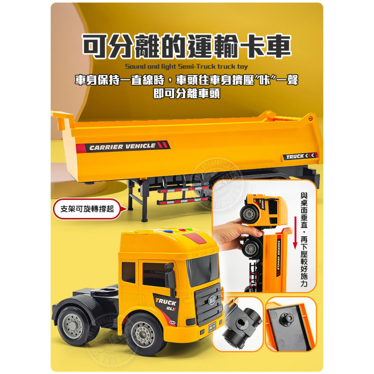 IC音樂說故事加長型砂石聯結大卡車(5879) (無法超商取貨)