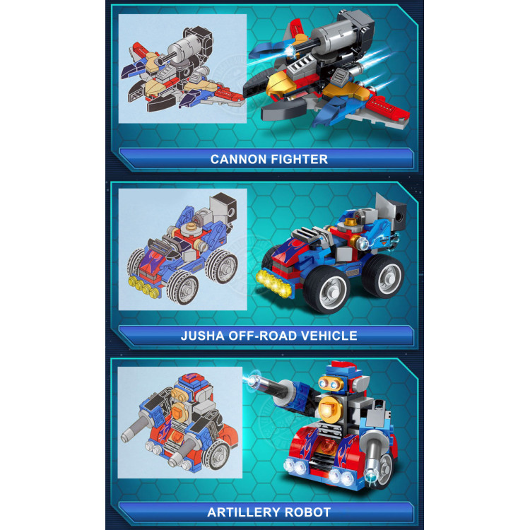 8合2精裝盒變形機器人積木組(可拆8款或大組合2)