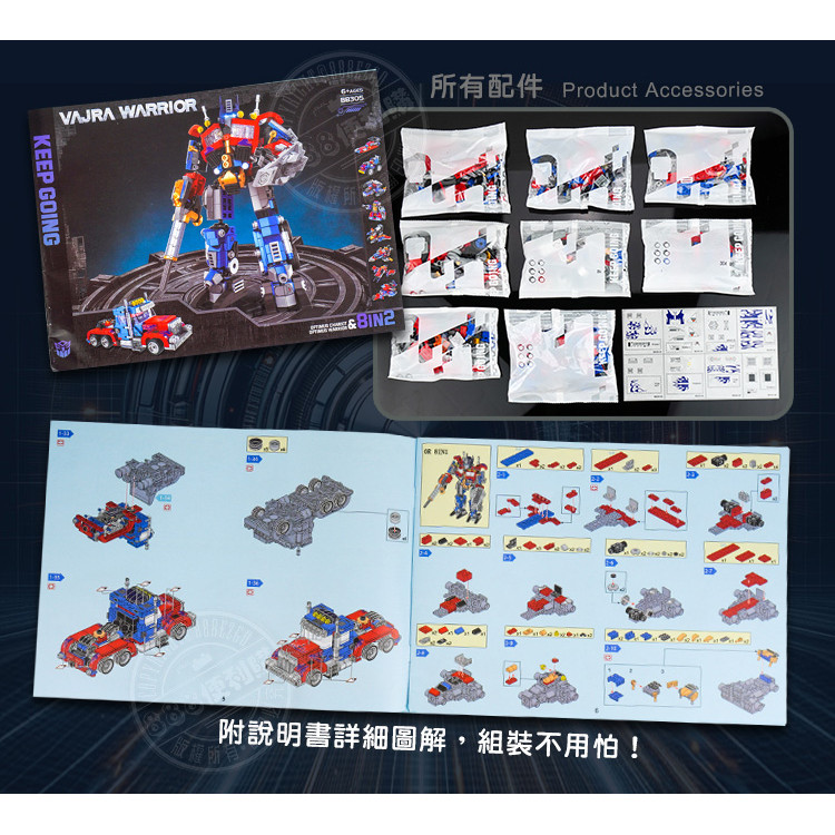 8合2精裝盒變形機器人積木組(可拆8款或大組合2)