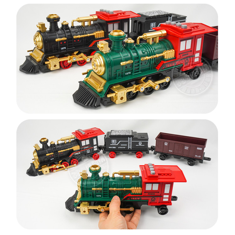 仿真噴霧摩輪蒸汽火車(會噴煙/燈光音樂/說故事)(5891) (無法超商取貨)