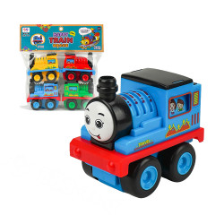 4入摩輪慣性快樂小火車頭(有震動機關)(8341)