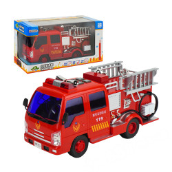 1:18 台灣配音紅色消防車(消防車音效+音樂+車燈亮)(摩輪手推超會跑)(8712)