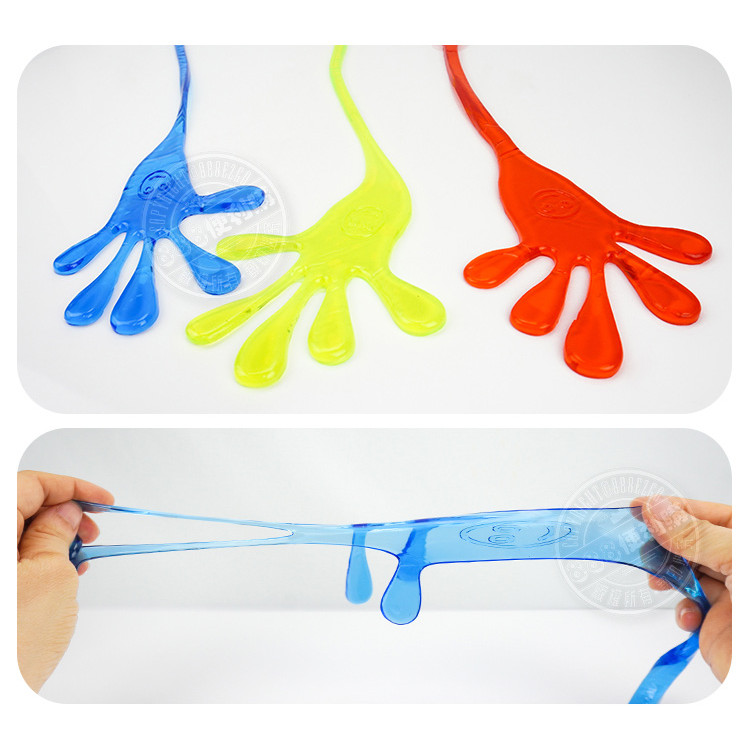 伸縮超大手掌黏黏手(加大粗厚版)(復古童玩)(顏色隨機)(3入裝)