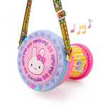 粉紅兔燈光音樂拍拍鼓(非洲鼓)(節奏音效氛圍感十足/附背袋)(21810)(授權)