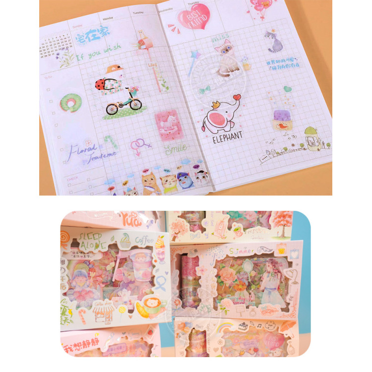 盒裝文創手帳貼紙(TM1605)(2入裝)