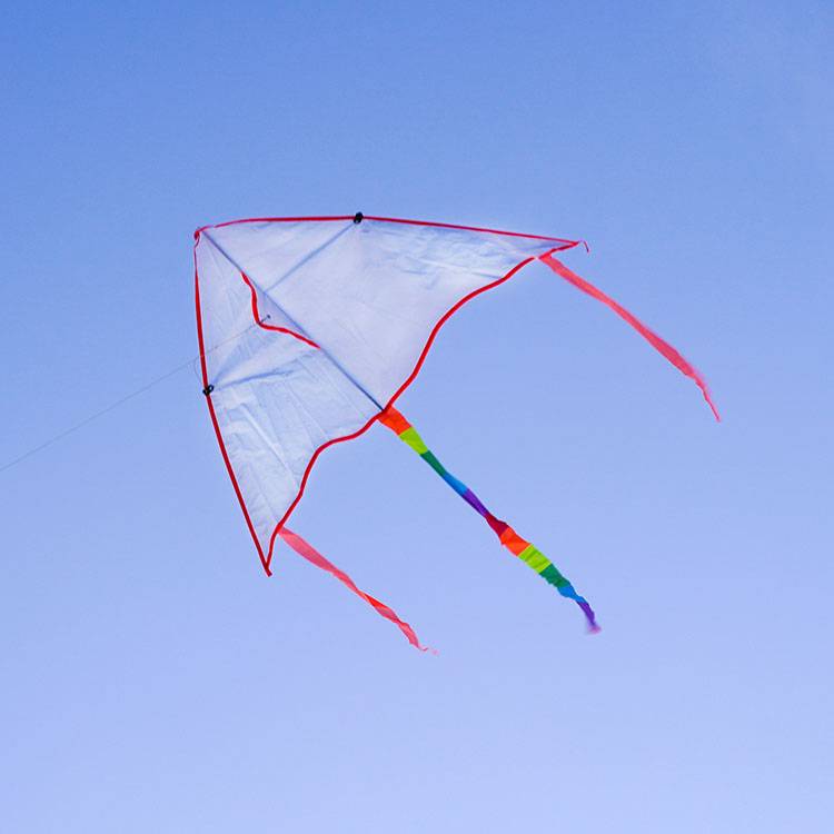 空白三角彩繪風箏(彩虹尾巴)(附30公尺手板線) (無法超商取貨)