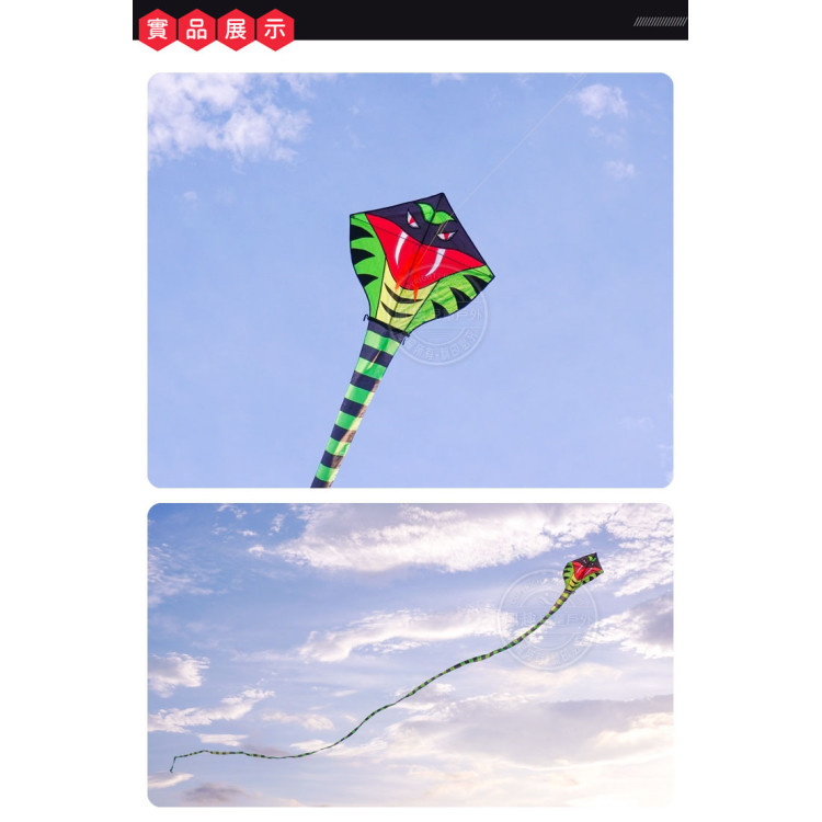 15公尺霸王眼鏡蛇造型長尾風箏 (無法超商取貨)