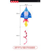 火箭造型彩色風箏(80*279)(全配/附150米輪盤線) (無法超商取貨)