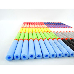 軟彈槍子彈補充包(吸盤頭50支+實心頭50支)(混色版)