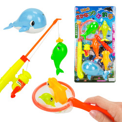 5入鯨魚海豚洗澡釣釣樂+撈撈樂(ST026)