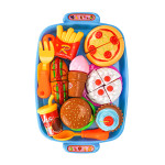 903A 漢堡熱狗披薩切切樂家家酒(附大盤子)(ST安全漆)