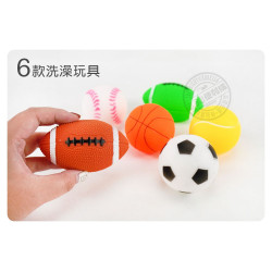 6入球形洗澡玩具啾啾(ST安全漆)(408)