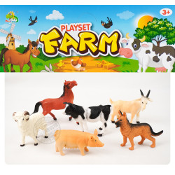 6入仿真農場動物模型(小隻)(硬材質)(安全塑料)