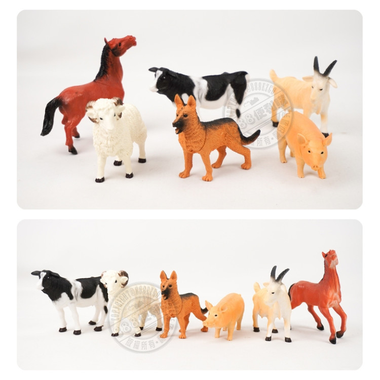 6入仿真農場動物模型(小隻)(硬材質)(安全塑料)