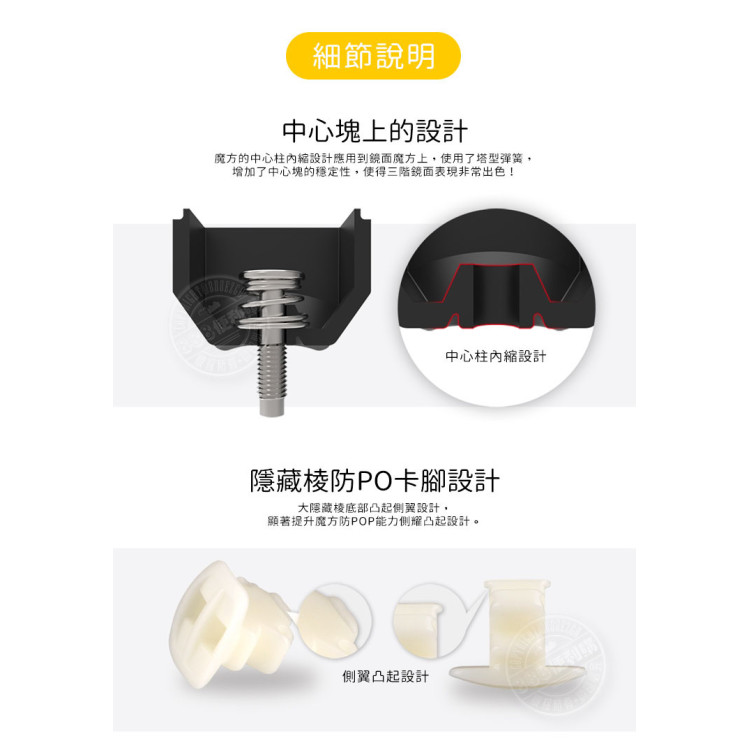 魔方格髮絲紋鏡面魔術方塊(授權)