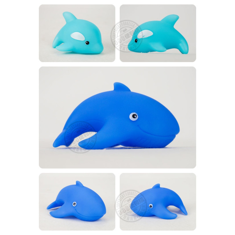 5入海洋動物洗澡玩具啾啾(大白鯨版)(附撈網)(安全漆ST401)
