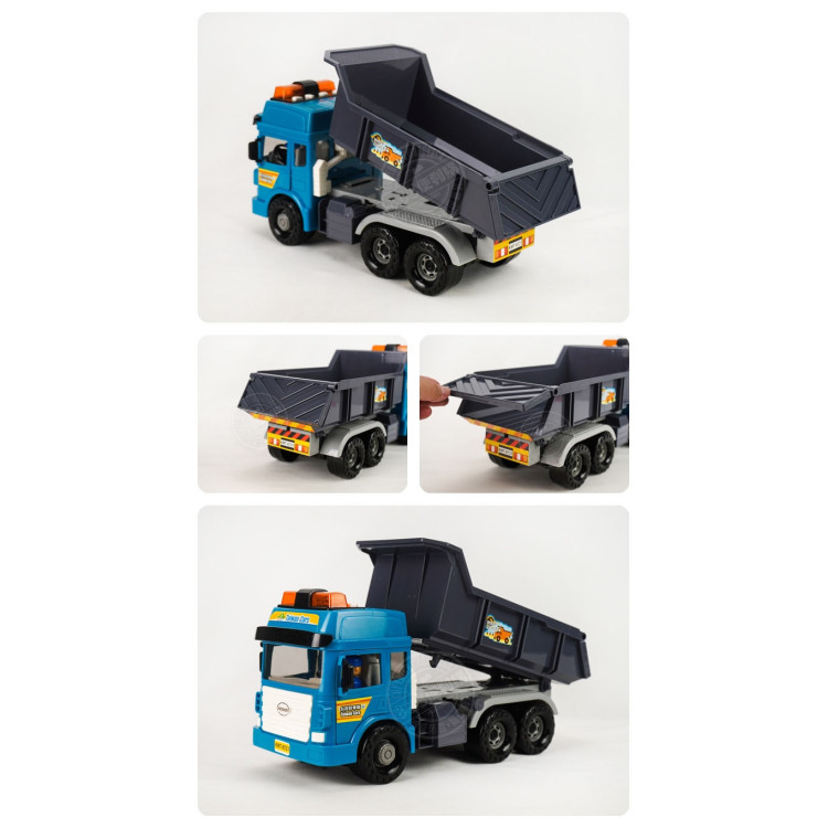 ST台灣配音大型藍色砂石車(車門開附人偶)(品質佳超會跑)