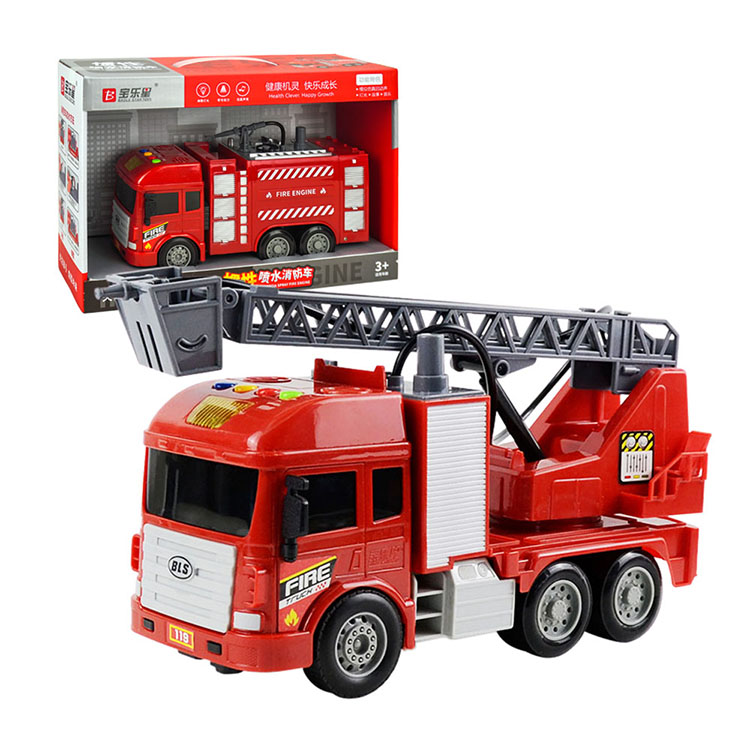 IC音樂紅色消防車(有噴水功能)(摩輪超會跑)(9832)