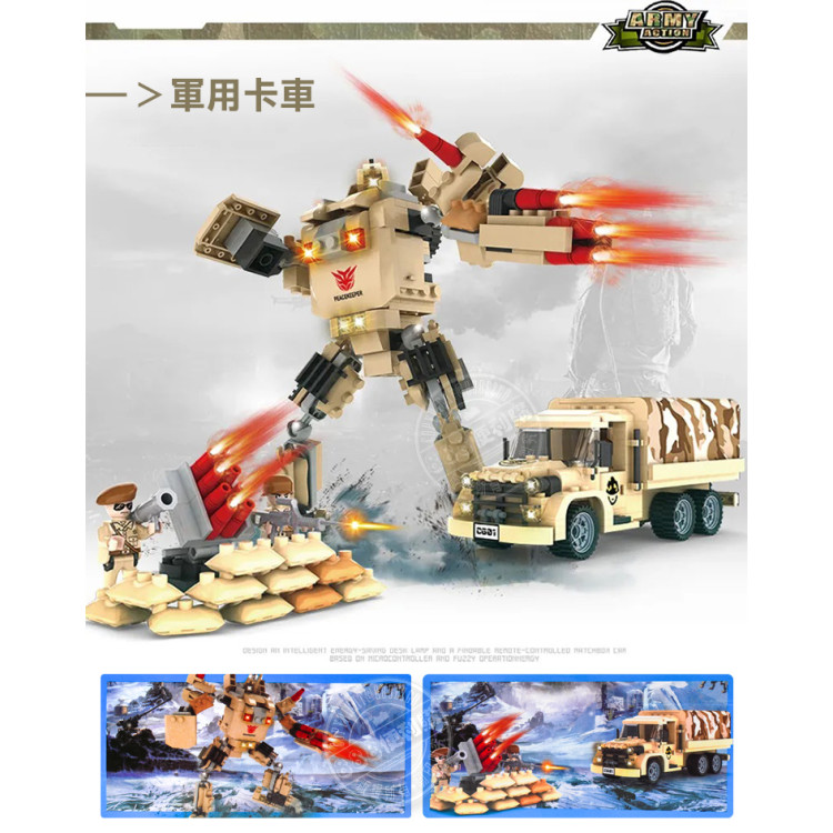 【COGO積木】2變形直升機變機器人積木組(4款可以挑選)