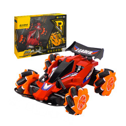 1:16 AJ18麥克納姆輪酷炫特技遙控車(2.4G對頻/3.7V充電池/可飄移)