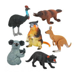 6入仿真澳洲動物模型(大隻)(無尾熊版)(安全塑料)