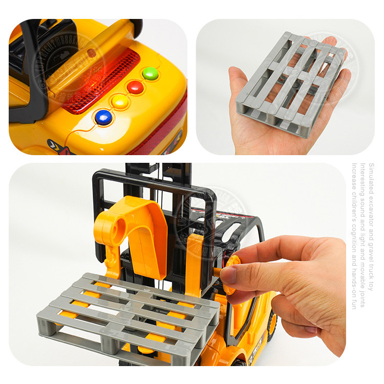 1:18 聲光摩輪堆高機(手動升降)(燈光音效/音樂/說故事)(5827)